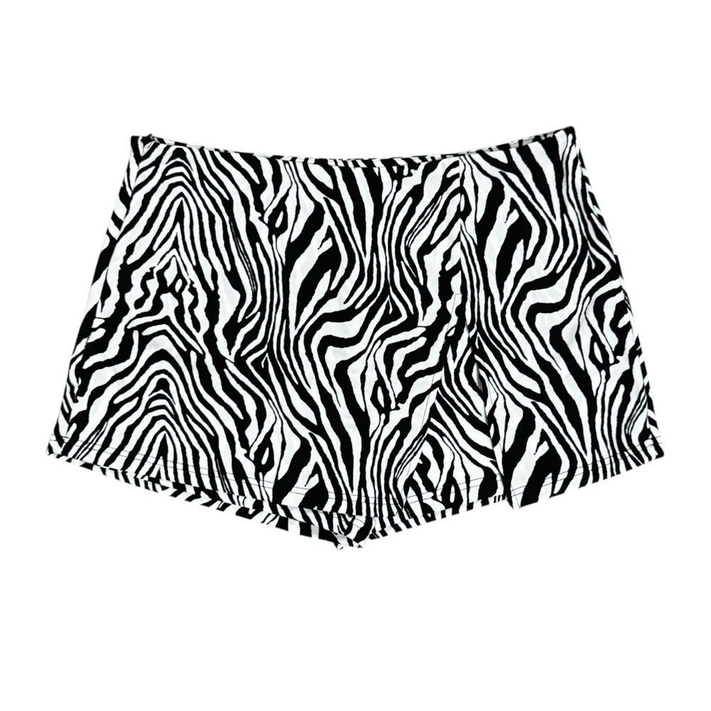 SHEIN Curve Zebra Print Skort, XL – Bold Y2K Retro Style
